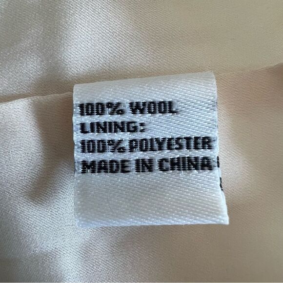 Elizabeth McKay New York Wool Fit & Flare Midi Dress Cream Textured Belted Size - Picture 10 of 11